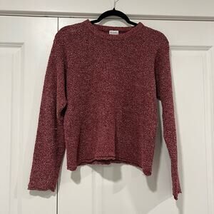 Columbia Women's Red/Maroon Crewneck Long Sleeve‎ Sweater Size Medium